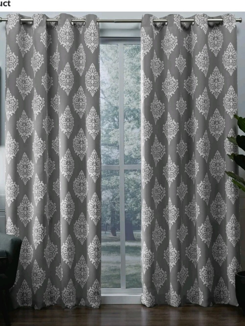 Exclusive Home Curtains Medallion Room Darkening Blackout Grommet Top Panel